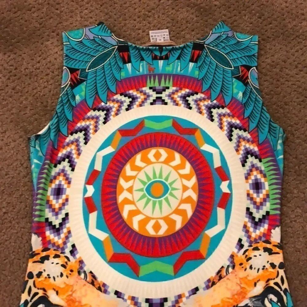 Mara Hoffman Printed Bold Color Pattern Tank Dress - Picture 8 of 8